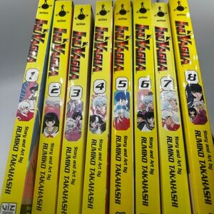InuYasha Manga Lot Vol 1-8 Rumiko Takahashi VIZ Media Action Edition English